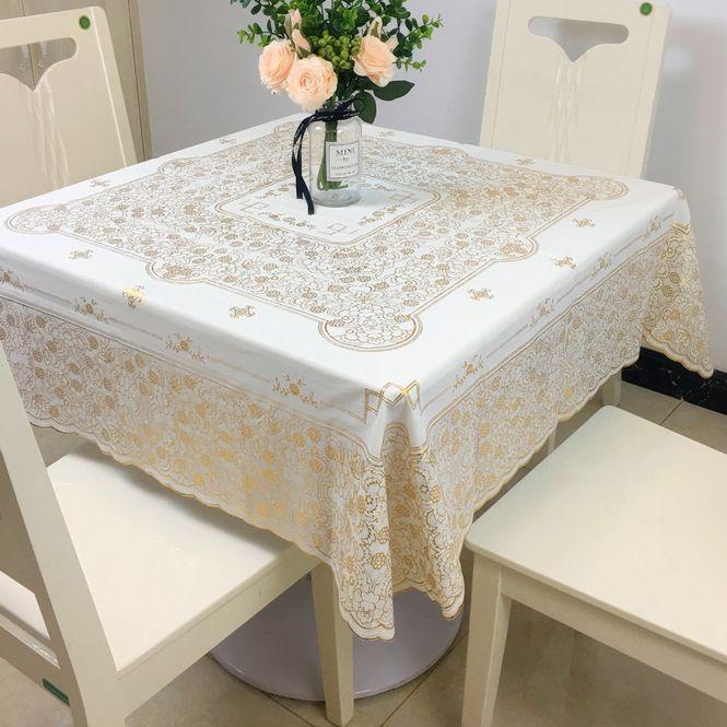Waterproof, Oil-Proof And Anti-Scalding Coffee Table Tablecloth Leave-In Rectangular Dining Table Cloth Household Living Room Light Luxury Non-Slip