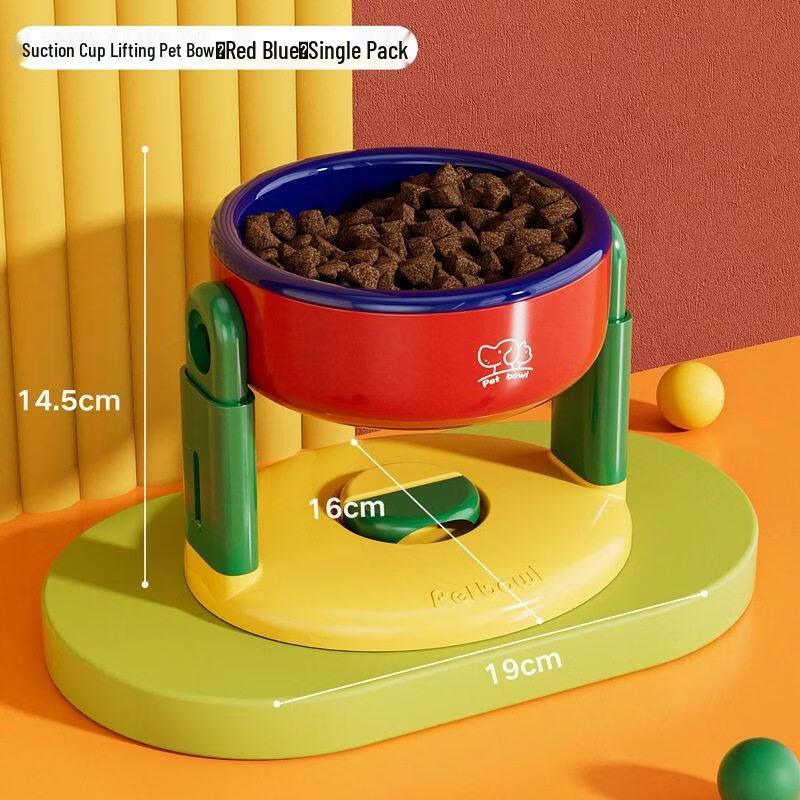 

HANDUNYOU Anti-Tip Adjustable Ceramic Pet Bowl