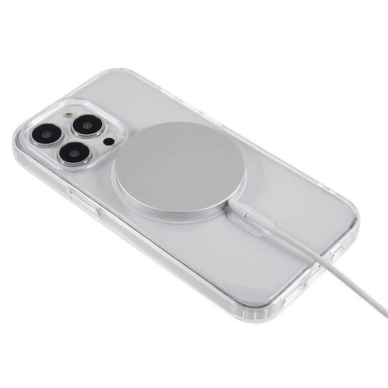 For iPhone 12 Pro 6.1 inch Clear Case Compatible with MagSafe WANLONFENG LM2 Series Phone Cover (Big Lens Hole)