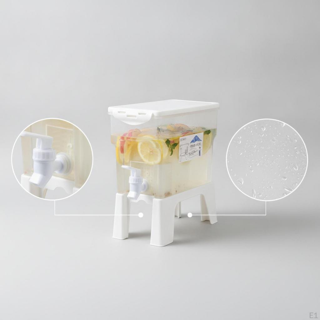Beverage Dispenser with Spigot RefrigeratorReady Drink Stand Rectangular Fridge Water