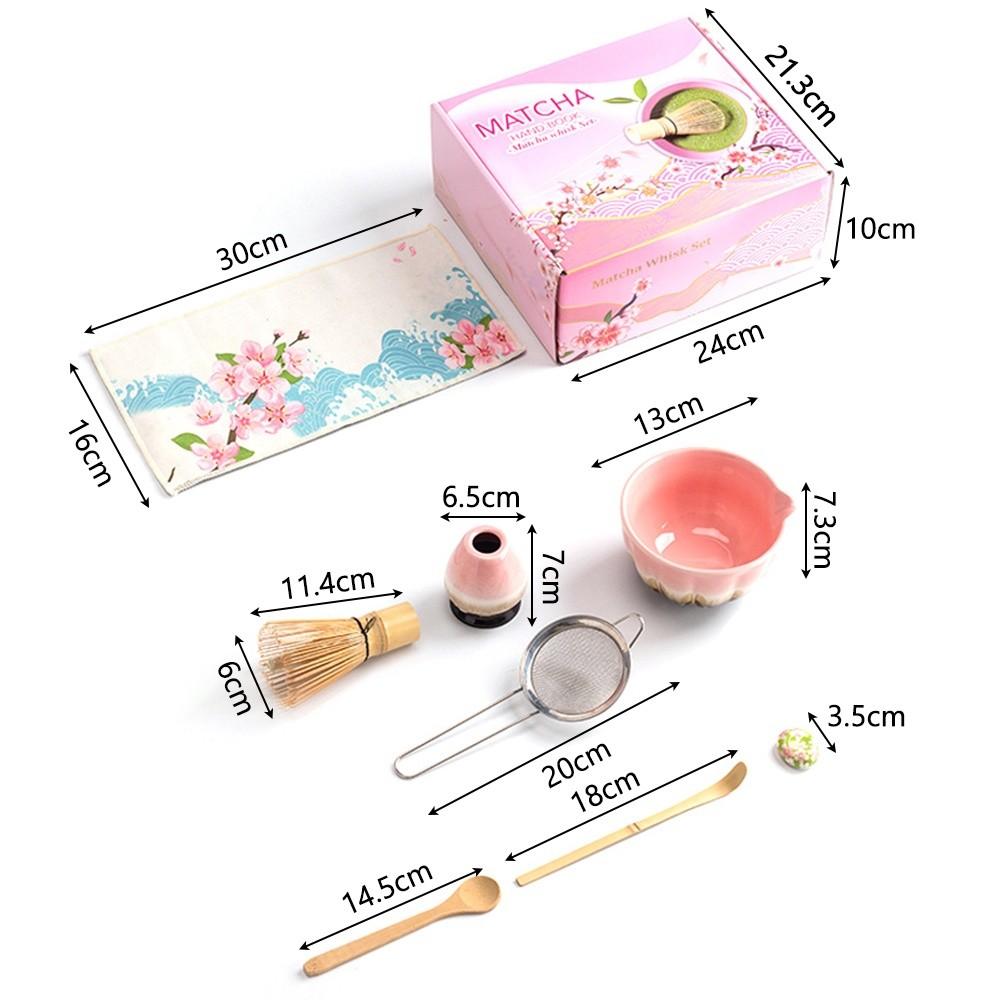 Ceramic Bamboo Japanese Matcha Tea Set Matcha Whisk Holder Reusable Matcha Making Kit Matcha Bowl Matcha Whisk Set Tea Lovers