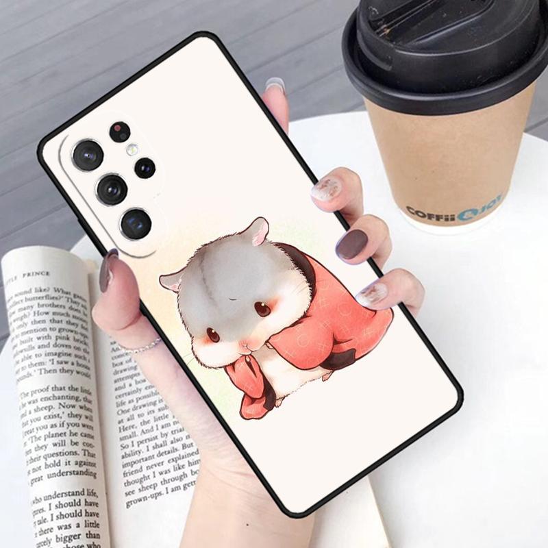 Cute Lovely Pet Hamster Phone Case Cover For Samsung Galaxy S24 S25 Ultra S21 S22 Ultra S10E Note 10 Plus Note 20 FE S23