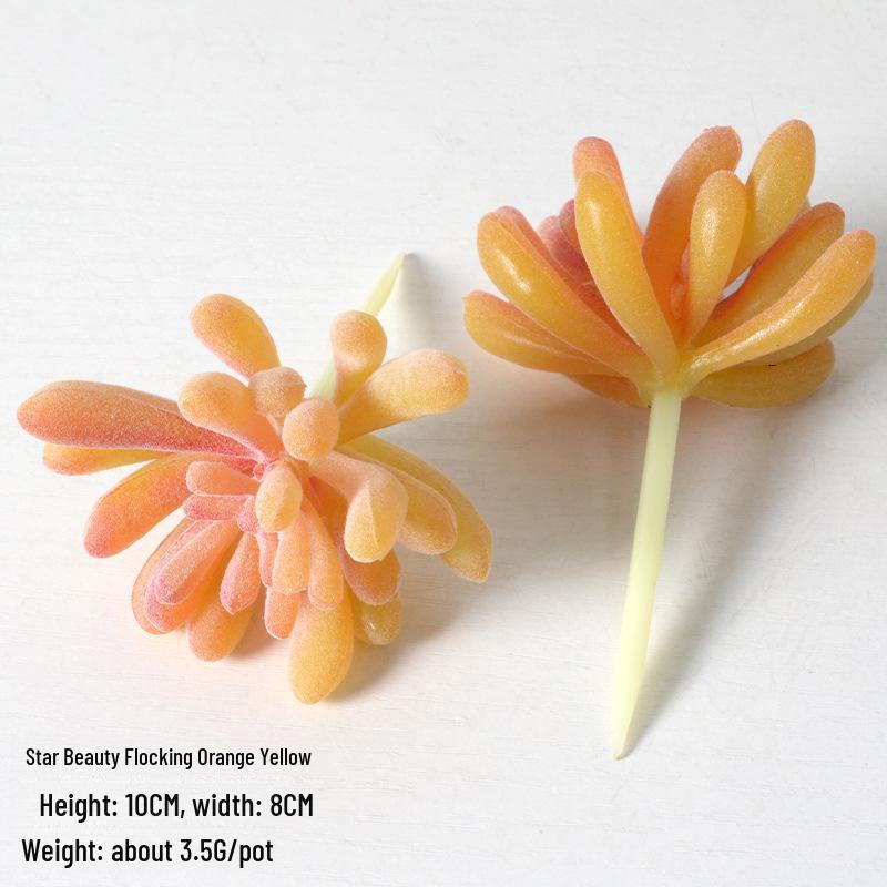 Mini Flocking Artificial Succulent Bonsai for DIY Wall Decor