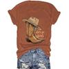 Casual T-shirt Martin Boots and Hat Printed Summer Round-neck Short-sleeved Top