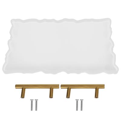 Silikon Obsttablett Teetablett Form Unregelmäßige Untersetzer Kunst DIY Form mit Griff
