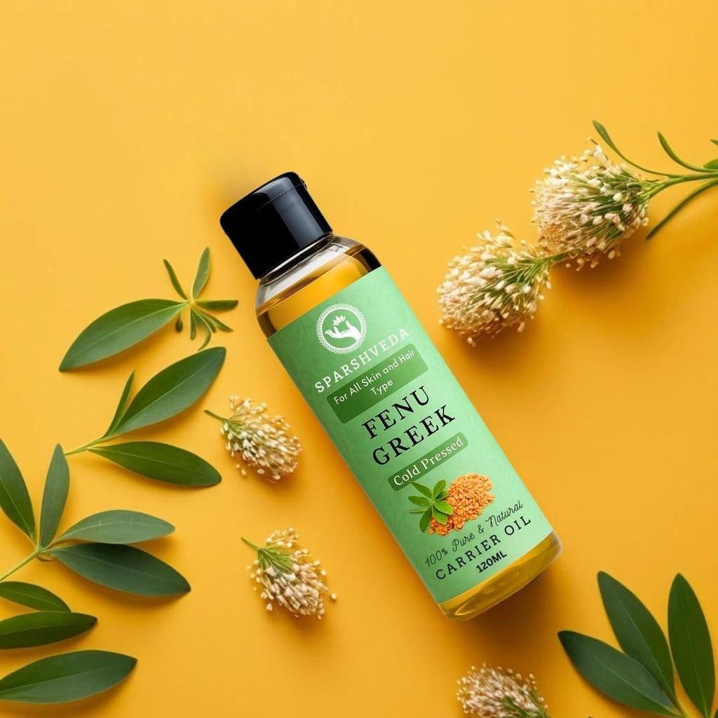 Fenugreek (Methi) Oil Cold Pressed | Natural Herbal Hair Growth Oil, For Hair Growth, Scalp Care & Body Massage (Pack of 2 × 120ml)