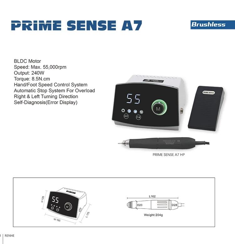 240W Dental Bürstenloser Mikromotor 55000 U/Min Geschwindigkeit Prime Sense A7 Starker Mikromotor BLDC Motor Nagel Schmuck Polierausrüstung