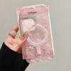 Cute Sanrio Hello Kitty Magnetic Magsafe Wireless Charge Phone Case For iPhone 17 16 15 14 13 Pro Max  Mirror Grip Holder Cover