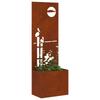 Garden Privacy Screen Canvas Rusty 50 X 32 X 150 Cm