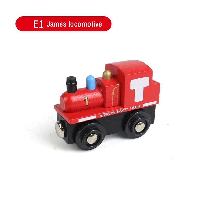 Non-Toxic Wooden Magnetic Train Kids Train Toy Anime Locomotive Car Toys Wooden Track Train Railway Vehicles Children Birthday Gifts