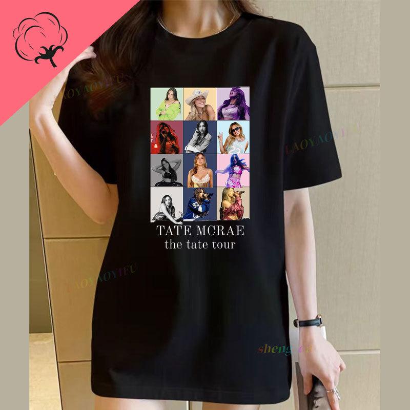 Unisex Damen Unisex Neuer Stil Tate McRae Eras Tour T-Shirt 90er Vintage Beliebt Camisetas Weiche Baumwolle Ästhetische Streetwear Tops