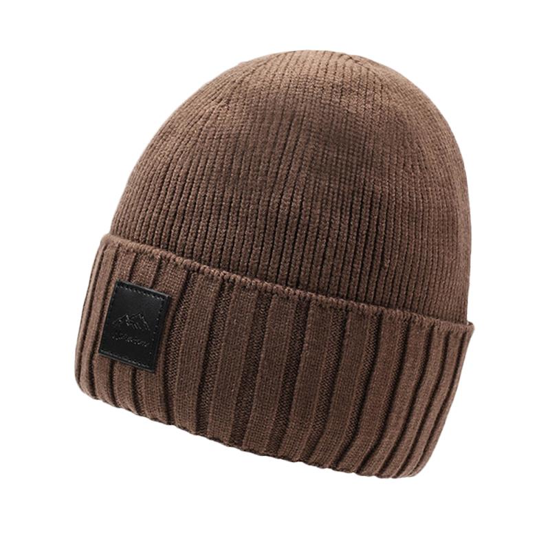Skimütze Winter Kältefest Warme Strickmütze aus Wolle Herren Samt Ohrenschutz Winddichter Hut