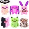 Lustiges Leopardenmuster Kaninchen Monster Plüschtier Weiches Kuscheltier Langes Ohr Kaninchen Seltsame Puppe Trendiges Sammlerstück Für Erwachsene