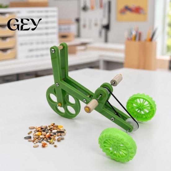 Pedal Activated Bird Toy Parrot Training Bicycle, Funny Bike Toy, Creative Bicycle Green for Birds Intelligent Development Durable