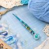 Floral Resin Crochet Hook Dried Flower Clear Handle Crochet Hook 1 Pc