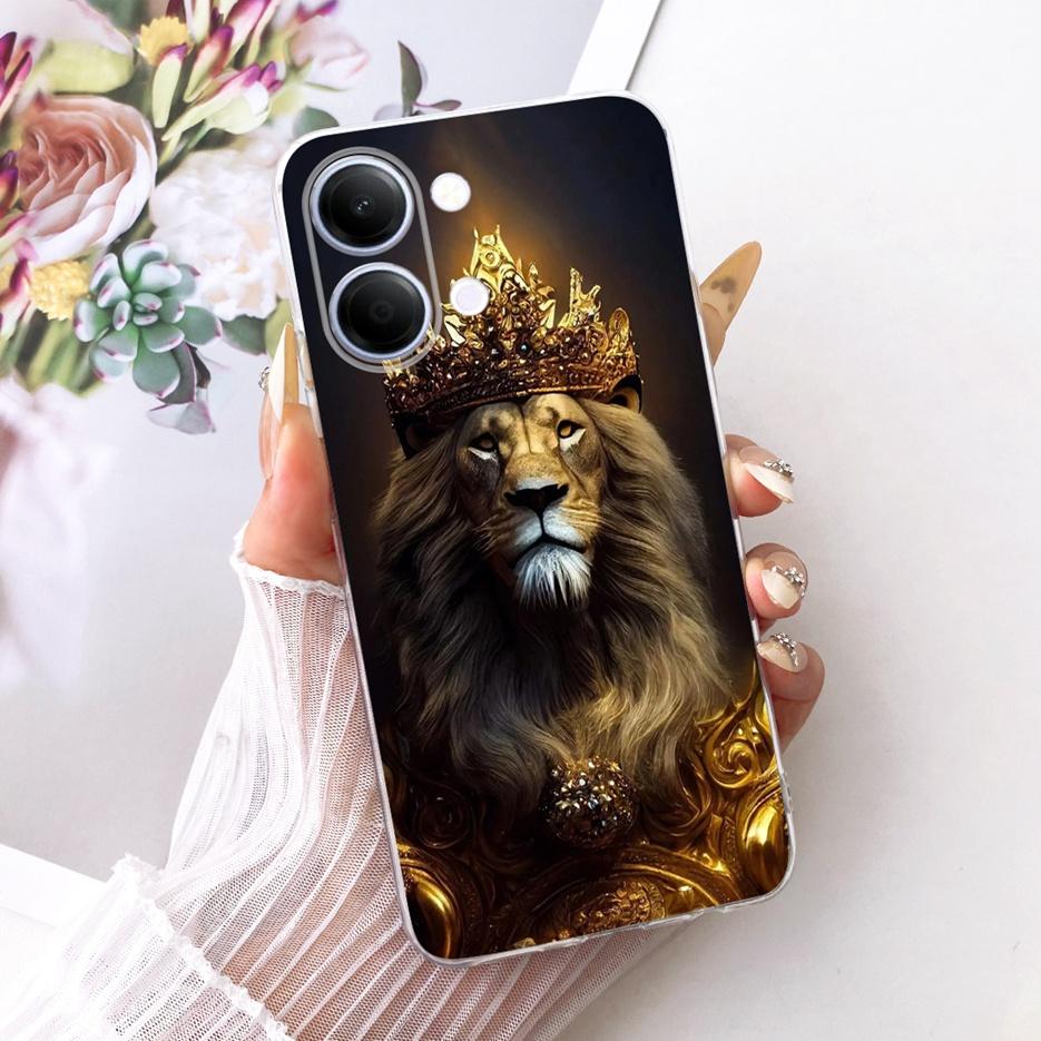 For Vivo Y05 4G Case Colorful Flowers Painted Cover Clear Silicone Soft Slim Phone Case For Vivo Y11d Y 05 VivoY05 VivoY11d Bags