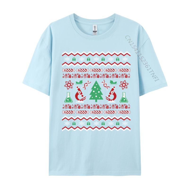 Science Laboratory Ugly Christmas Sweater Dna Microbiology T-Shirt Short Sleeve Retro Classic T Shirts Clothing Graphic