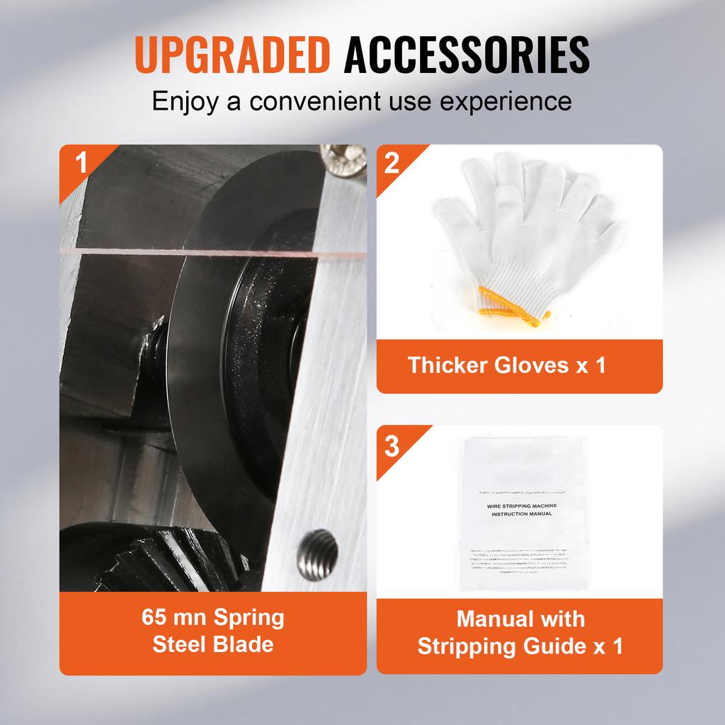 SucceBuy Manual Wire Stripping Machine Portable Aluminum Frame 1.5-25mm / 1.5-40mm Wire Peeler for Cable Scrap Copper Recycling