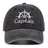 Unisex Captain/Erster Offizier Buchstaben Stickerei Wash Baseballkappen Frühling und Herbst Outdoor Verstellbare Freizeit Hüte Sonnenschutzhut