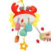 Crab Pull-String Stroller Mobile: Newborn Baby Soothing Rattle Toy