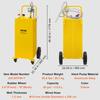 30 Gallon Fuel Caddy, Gas Storage Tank & 4 Wheels, with Manuel Transfer Pump, Gasoline Diesel Fuel Container for Cars, Lawn Mowers, ATVs, Boats, More,