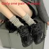 Girl Over Knee Socks With Thickened Acrylic Material For Winter Warmth And Casual Style