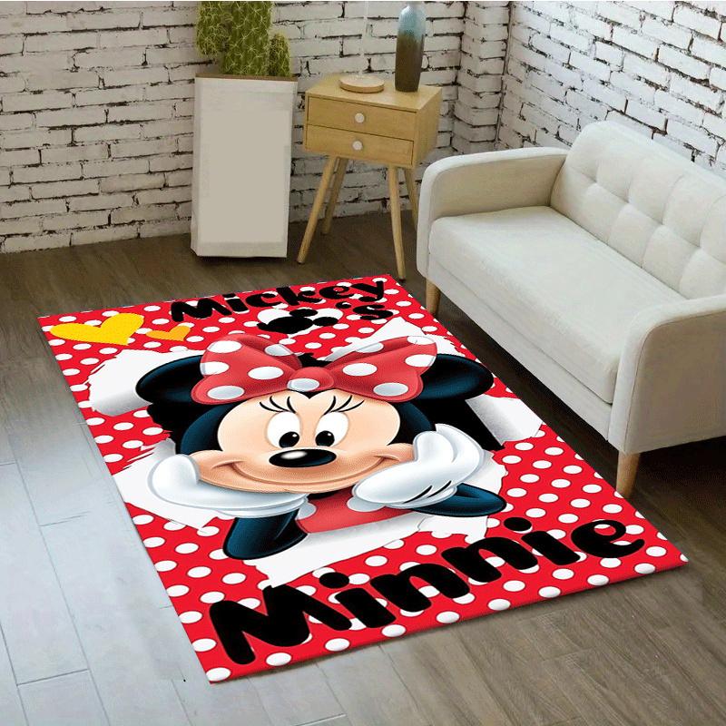 1pc Mickey Pattern Area Rug Soft Flannel Floor Mat for Living Room,Office,Bedroom and Carpet,Sofa Coffee Table Floor Mat