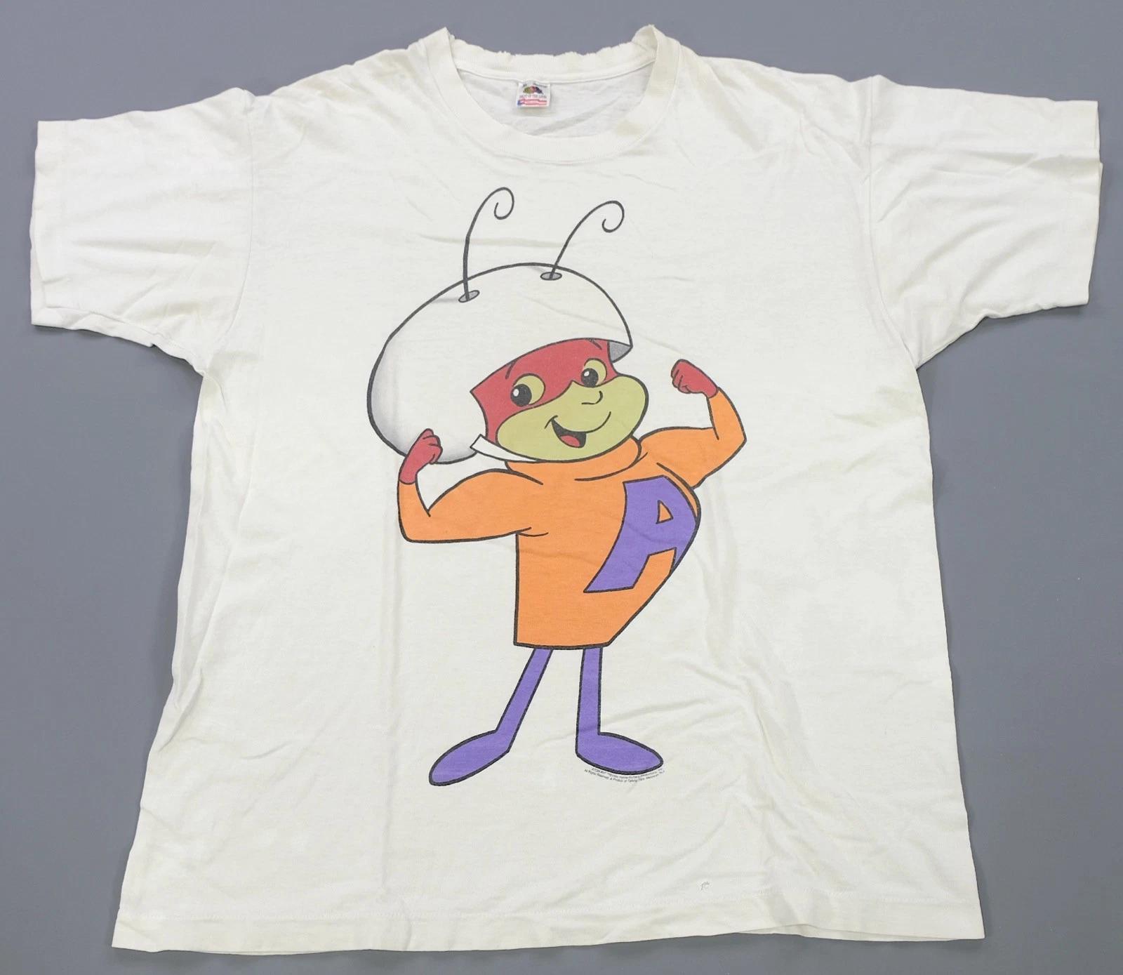 Rare Vintage HANNA-BARBERA Atom Ant 1994 Graphic T Shirt 90s Cartoon White SZ XL 4XL