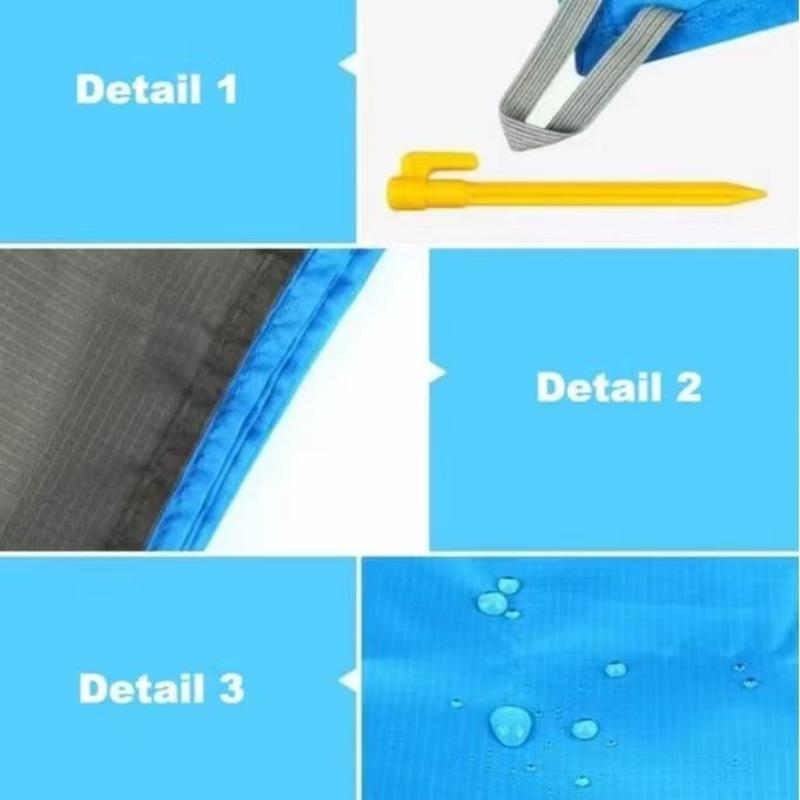 200X210Cm Pocket Picnic Waterproof Beach Mat Sand Free Blanket Camping Outdoor Picknick Tent Folding Cover Bedding