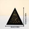 Ornement Pyramide en Cristal Hiéroglyphes Égyptiens Anciens Décor Inspiré de la Culture Historique pour Collection Cadeau Ornement de Maison en Verre