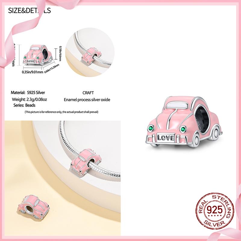 TOP Copper Pink Girls Skirt Cute Cat Charm Bead Charms Bead Charms Ideal For Womens Authentic Bracelets Copper Pendant Do It Yourself Jewellery Gift