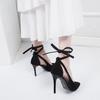 Fashion High Heels Spring and Autumn Sexy Hollow Pointed One-word Buckle with Light Mouth Sandals Women