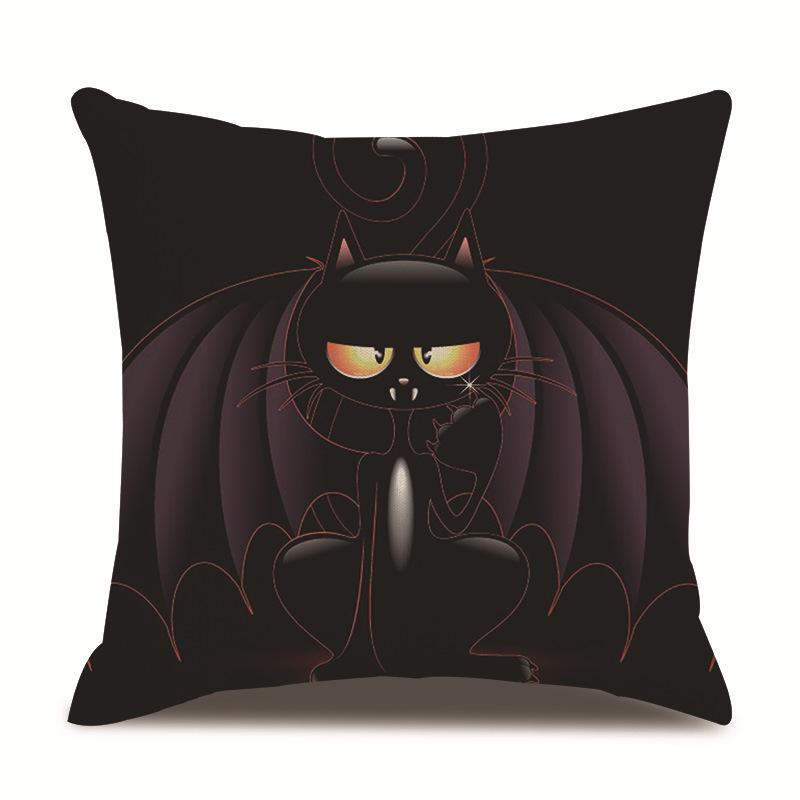 Halloween Linen Pillow Cover Printed Pillow Cover