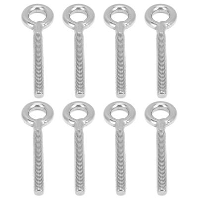8pcs M8 Eye Bolt Stainless Steel Ring Bolts Machine Welded Closed Screw Rod Eye Screw Bolts