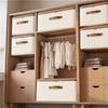 Wardrobe Clothes Organizer with Zipper Portable Foldable Durable Space-Saving for Home Dorm Room Storage Use