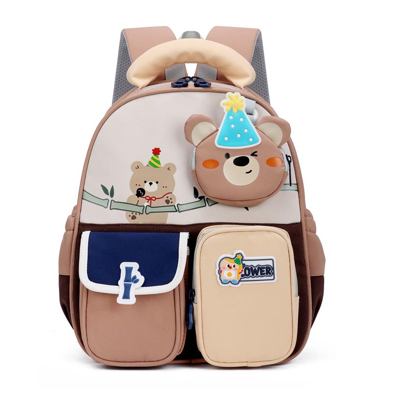 Bunny Bear Backpack Kindergarten Children's Schoolbag Boys And Girls Lightweight Backpack