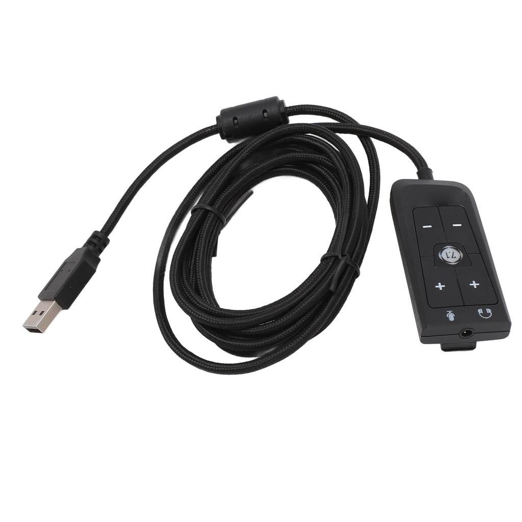 USB Sound Card USB To 3.5mm Jack Audio Adapter, Virtual 7.1 Surround Sound, for Cloud II USB Adapter