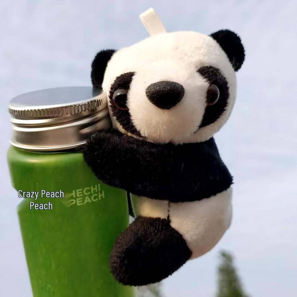 Adorable Panda Claw Machine Pendant Plush Backpack Keychain Doll