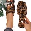 Neue Damenslipper mit Leopardenmuster in Übergröße, schlicht und lässig, können draußen getragen werden, kühle Slipper aus PU-Material