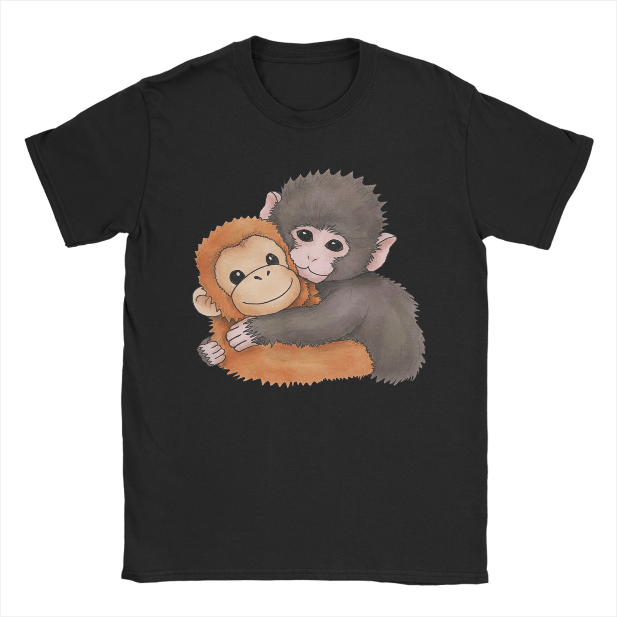 

2026 New Baby Monkey Punch Cotton Causal T-Shirt for Man Summer Vintage T Shirts O Neck Novelty Tees Oversize Wholesale Tops ... 5XL різнокольоровий