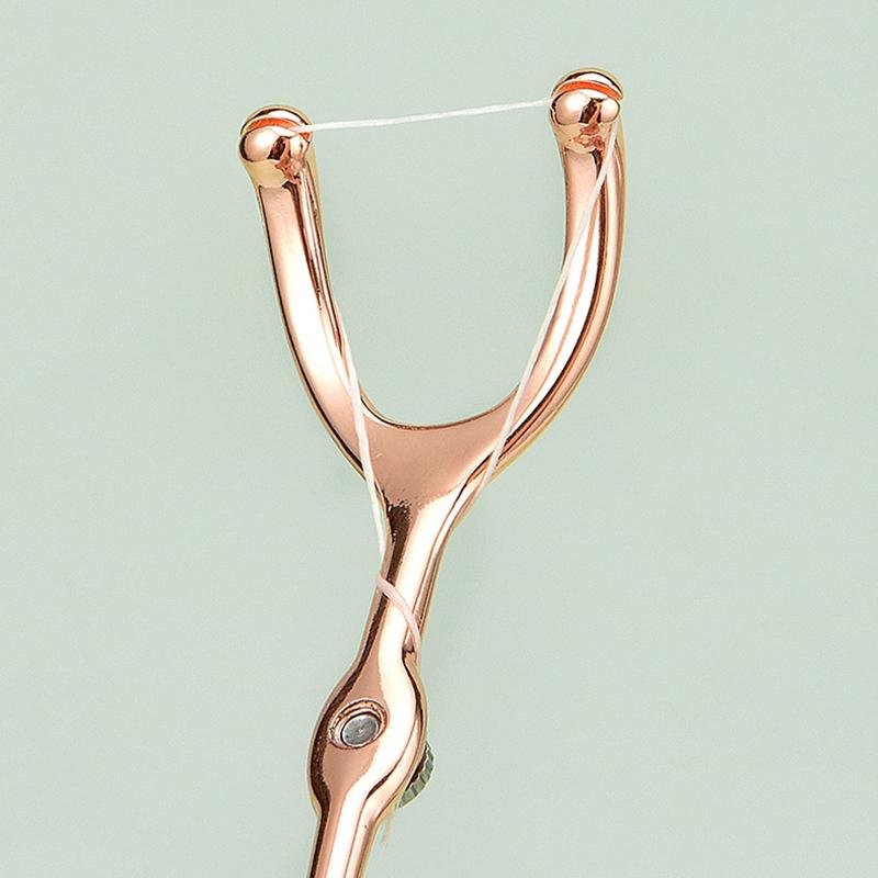 Edelstahl Zahnstocher Zahnseide Wiederverwendbar Für Y-förmigen Flossing-Halter Set Tragbar Umweltfreundliche Zahnreinigungswerkzeuge