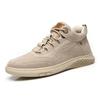 Fashion Hot Sale Brand Men Sneakers Fashion Casual Leather Ankle Boots Male Handmade Leather Sport Shoe Antiskid Lace-Up High Top Boot