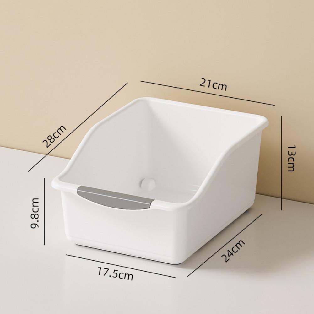 С нижним шкивом Корзина для приправ для закусок Корзина для сортировки мелочей Дом Кухня Офис 02-White&Grey