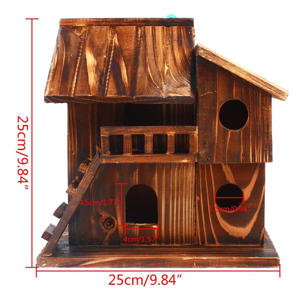 Holz Eichhörnchenhaus Nistkasten, Sicher für Vögel und Wildtiere, Holz Nestschutz