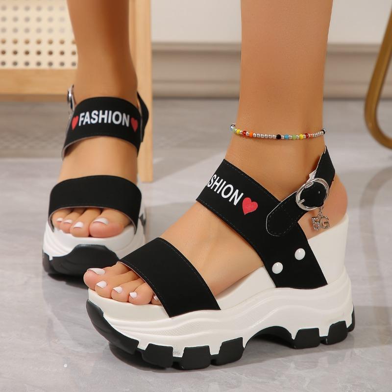 Mode Übergröße Trifle Plateau High Heel Damen Sommer Mode Alleskönner Erhöhte Athleisure Sandalen