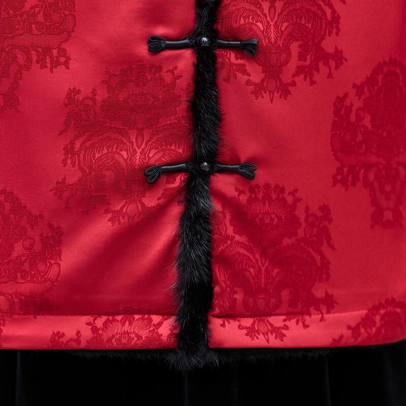 Women's Reversible Water Mink Fur Winter Coat