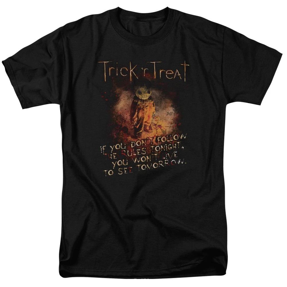 Trick R Treat - Rules -  Unisex Short Sleeve Children s T-shirt - Black 110