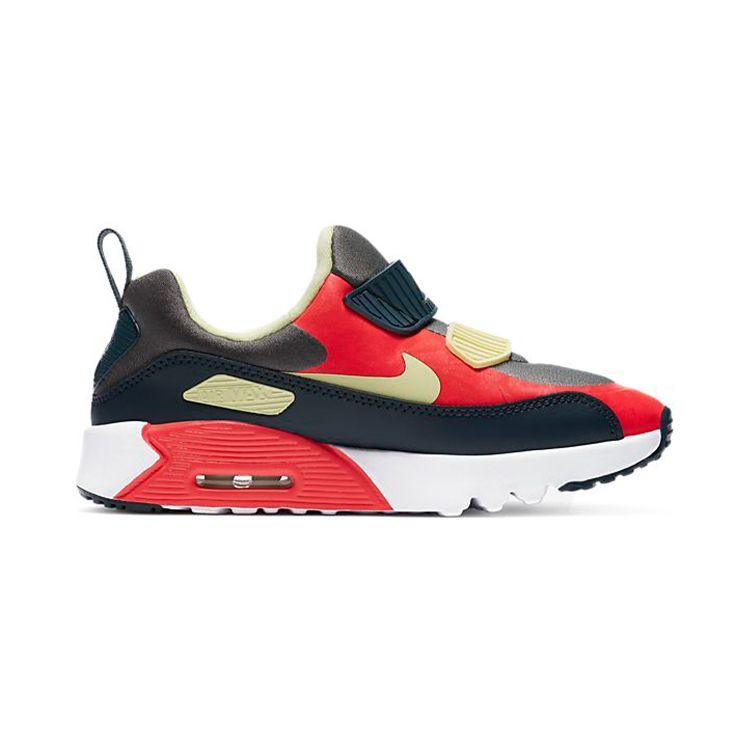 Nike Air Max 90 Retro Vzduchové odpružení Nízké Běžecké Boty Dětské tenisky Černá Červená 881927-023