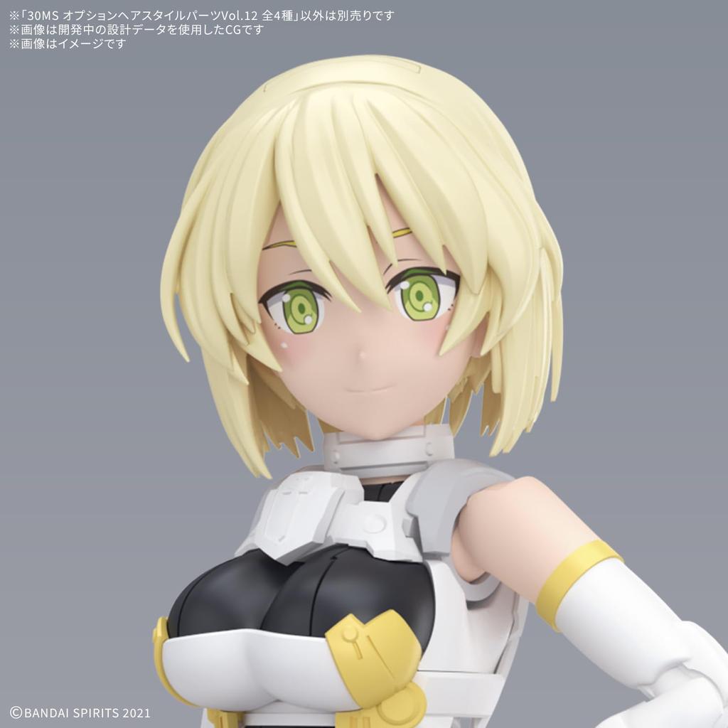 BANDAI SPIRITS 30MS Optional Hairstyle Parts 12 Types In a Plastic Model Vol. (4 Box) Pre-Colored