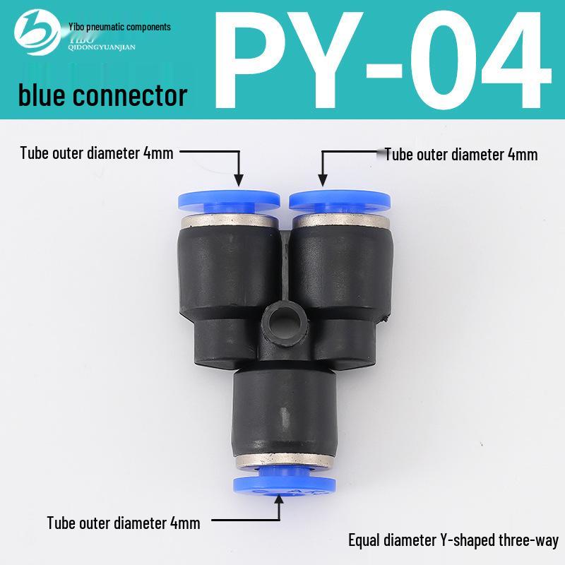 Wirtschaftlicher blauer pneumatischer Schnellkuppler: Gerade, T-Stück, Vierweg, Fünfweg, Reduzierstück für PU/PE/PY/PZA/PK/PV